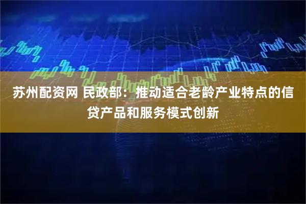 苏州配资网 民政部：推动适合老龄产业特点的信贷产品和服务模式创新